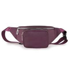 Gürteltasche für Damen Einfache Damen-Brusttasche, Mehrzweck-Handy-Hüfttasche mit großer Kapazität (Color : Purple, Size : 15x13x13cm) von GALSOR