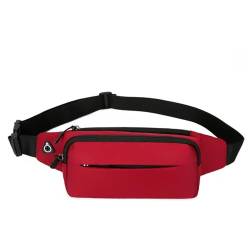 Gürteltasche für Damen Sport-Umhängetasche for Herren und Damen (Color : Red, Size : 11x34x7cm) von GALSOR