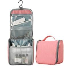 Kosmetiktaschen Tragbarer, Handgehaltener Kulturbeutel Mit Großem Fassungsvermögen (Color : Pink, Size : As Shown) von GALSOR