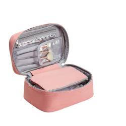Kosmetiktaschen Tragbarer, handgehaltener Kulturbeutel mit großem Fassungsvermögen (Color : Pink, Size : As Shown) von GALSOR
