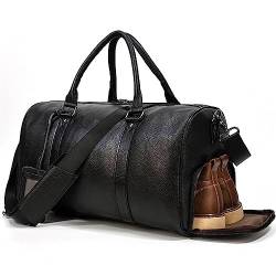 Reisetaschen Herren-Reisetasche, Vintage-Handtasche, großes Fassungsvermögen, einzelne Schulter-Umhängetasche mit Schuhposition, Gepäcktasche von GALSOR