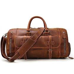 Reisetaschen Reisetasche Herren Lederhandtasche Schulterkreuztasche mit Schuhposition Gepäcktasche von GALSOR