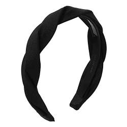 Rutschfester Haarreifen Damen-Haarband, französisches Vintage-Außenhaarband for Frauen, um die Höhe des Totenkopf-Haarschmucks zu erhöhen (Color : Black, Size : 12x3.4cm) von GALSOR