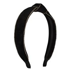 Rutschfester Haarreifen Damen-Haarband, glitzernde Strass-Bänder, Samt-Haarbänder, lässige Haar-Accessoires, Stirnband von GALSOR