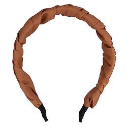 Rutschfester Haarreifen Damen-Haarband, natürlicher plissierter Stoff, Haarbänder, Stirnbänder, lässiges Temperament, Haar-Accessoires von GALSOR