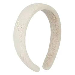 Rutschfester Haarreifen Damen-Haarband, süßes Mädchen, Wind, beige, Perle, breites Haarband, einfarbig, einfach, lässig, vielseitig, Haar-Accessoires von GALSOR