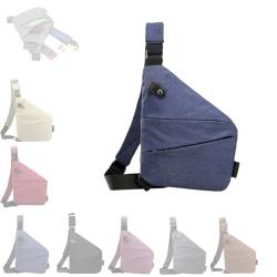 Wander Plus Anti-Diebstahl-Tasche, Anti-Diebstahl-Reisetasche, schmale Umhängetasche für Damen und Herren, Umhängetasche (Left-C,One Size) von GANDUS
