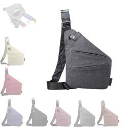 Wander Plus Anti-Diebstahl-Tasche, Anti-Diebstahl-Reisetasche, schmale Umhängetasche für Damen und Herren, Umhängetasche (Left-F,One Size) von GANDUS