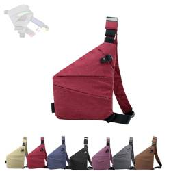 Wander Plus Anti-Diebstahl-Tasche, Anti-Diebstahl-Reisetasche, schmale Umhängetasche für Damen und Herren, Umhängetasche (Right-B,One Size) von GANDUS