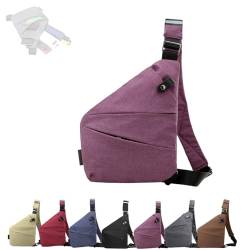 Wander Plus Anti-Diebstahl-Tasche, Anti-Diebstahl-Reisetasche, schmale Umhängetasche für Damen und Herren, Umhängetasche (Right-E,One Size) von GANDUS