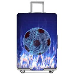 GANNEPIE Koffer Abdeckung Waschbare Reise Gepäck Schutz Anti-Kratzer Fußball Gedruckte Gepäck Abdeckung für 22-25 Zoll von GANNEPIE