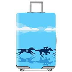 GANNEPIE Koffer Abdeckung Waschbare Reise Gepäck Schutz Anti-Kratzer Pferd Gedruckte Gepäck Abdeckung für 19-21 Zoll von GANNEPIE