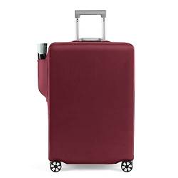 GANNEPIE Reisegepäck-Abdeckung, Pull Case Elastischer Ärmel, passend für 45,7-81,3 cm, Bedruckt Red with Pocket, L(26-28 inch Luggage) von GANNEPIE