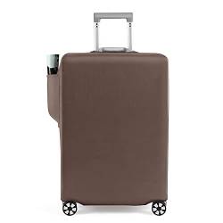Reisegepäck-Abdeckung, Pull Case Elastischer Ärmel, passend für 45,7-81,3 cm, Bedruckt Brown with Pocket, L(26-28 inch Luggage) von GANNEPIE