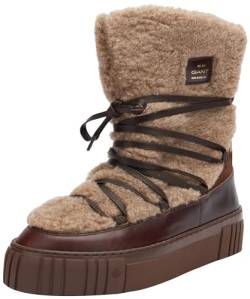 GANT FOOTWEAR Damen SNOWMONT Halblange Stiefel, Taupe/Dark Brown, 42 EU von GANT FOOTWEAR