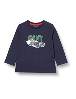 GANT Baby-Jungen D1. Driving Dog LS T-Shirt Hemd, Evening Blue, 86 von GANT