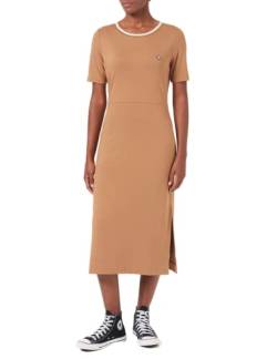 GANT Damen D2. C-Neck SS Jersey Dress Kleid, Roasted Walnut, L von GANT