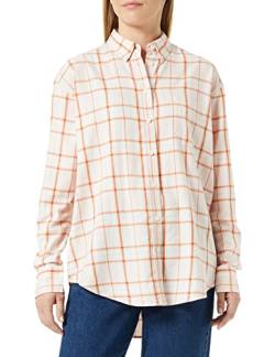 GANT Damen D2. Relaxed Check Flannel Shirt Bluse, Silver Peony, 44 von GANT