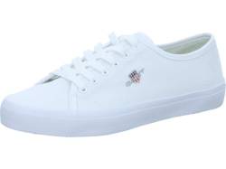 GANT Damen Low Sneaker/sportliche Halbschuhe/Schnürschuhe PILLOX Weiß Textil, Größe:36, Farbauswahl:weiß von GANT