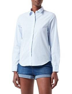 GANT Damen REG Broadcloth Gingham Shirt VICHYKARO Hemd, Muted Blue, 44 von GANT