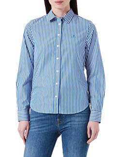 GANT Damen REG Broadcloth Striped Shirt Hemd MIT Streifen, Lapis Blue, 40 von GANT