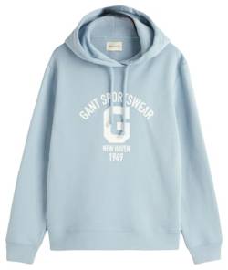 GANT Damen REG Logo Hoodie Kapuzenpullover, Dove Blue, 42 von GANT