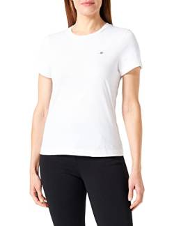 GANT Damen Reg Shield T-shirt T Shirt, Weiß, L EU von GANT