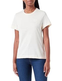 GANT Damen Reg Tonal Shield T-shirt T Shirt, Linen, L EU von GANT