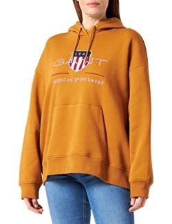 GANT Damen Rel Archive Shield Hoodie Kapuzenpullover, Cinnamon Brown, M EU von GANT