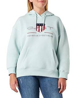 GANT Damen Rel Archive Shield Hoodie Kapuzenpullover, Dusty Turquoise, L EU von GANT