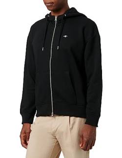 GANT Damen Rel Shield Full Zip Hoodie Kapuzenpullover, Schwarz, M EU von GANT