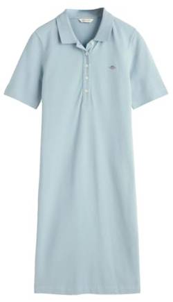 GANT Damen Slim Shield SS Pique Polo Dress Kleid, Dove Blue, XL von GANT