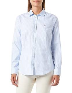 GANT Damen Slim Stretch Oxford Stripe Shirt Klassisches Hemd, Light Blue, 38 EU von GANT