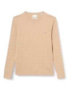 GANT Damen Stretch Cotton Cable C-Neck Pullover, Dry Sand, S von GANT