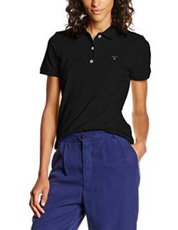 GANT Damen The Summer Pique Poloshirt, Schwarz (Black 5), S-M EU von GANT