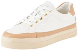 GANT FOOTWEAR Damen AVONA Sneaker, White/Natural, 37 EU von GANT