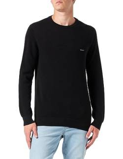 GANT Herren Cotton Pique C-neck Pullover, Schwarz, XL EU von GANT