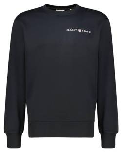 GANT Herren Printed Graphic C-Neck Sweat Sweatshirt, Black, XXXXL von GANT
