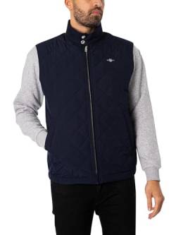 GANT Herren Quilted Windcheater Vest Weste, Evening Blue, L von GANT