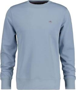 GANT Herren REG Shield C-Neck Sweat Sweatshirt, Dove Blue, Large von GANT