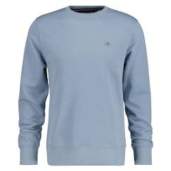 GANT Herren REG Shield C-Neck Sweat Sweatshirt, Dove Blue, Small von GANT