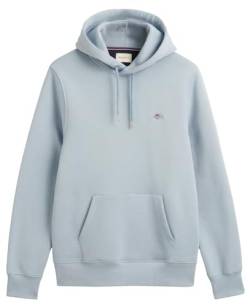 GANT Herren REG Shield Hoodie Kapuzenpullover, Dove Blue, 4X-Large von GANT