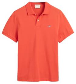 GANT Herren REG Shield SS Pique Polo, Burnt ORANGE, XL von GANT