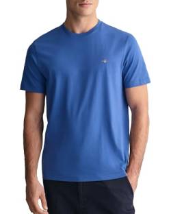 GANT Herren REG Shield SS T-Shirt, Rich Blue, L von GANT