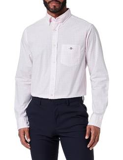 GANT Herren Reg Poplin Gingham Shirt Klassisches Hemd, Light Pink, XXL EU von GANT