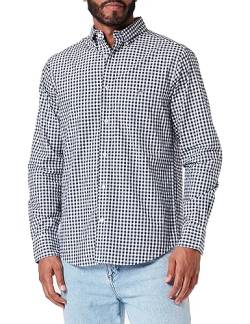 GANT Herren Reg Poplin Gingham Shirt Klassisches Hemd, Schwarz, 3XL EU von GANT