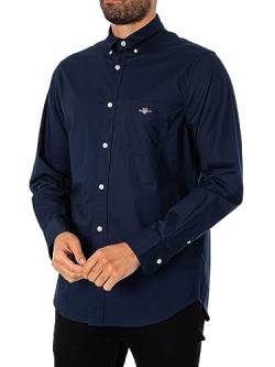 GANT Herren Reg Poplin Shirt Klassisches Hemd, Marine, 3XL EU von GANT