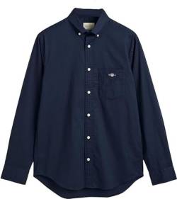 GANT Herren Reg Poplin Shirt Klassisches Hemd, Marine, 3XL EU von GANT