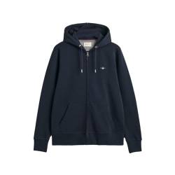 GANT Herren Reg Shield Full Zip Hoodie Kapuzenpullover, Evening Blue, 3XL EU von GANT