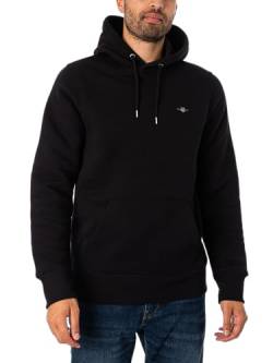 GANT Herren Reg Shield Hoodie Kapuzenpullover, Schwarz, 3XL EU von GANT